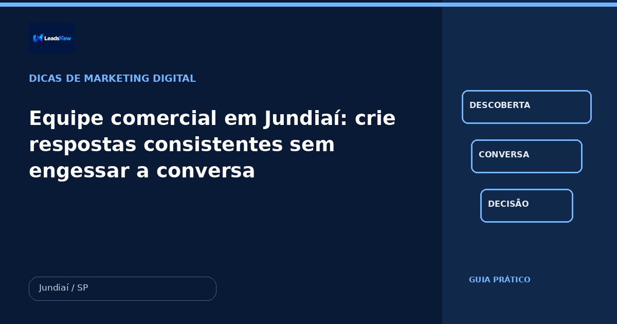 Equipe comercial em Jundiaí: crie respostas consistentes sem engessar a conversa