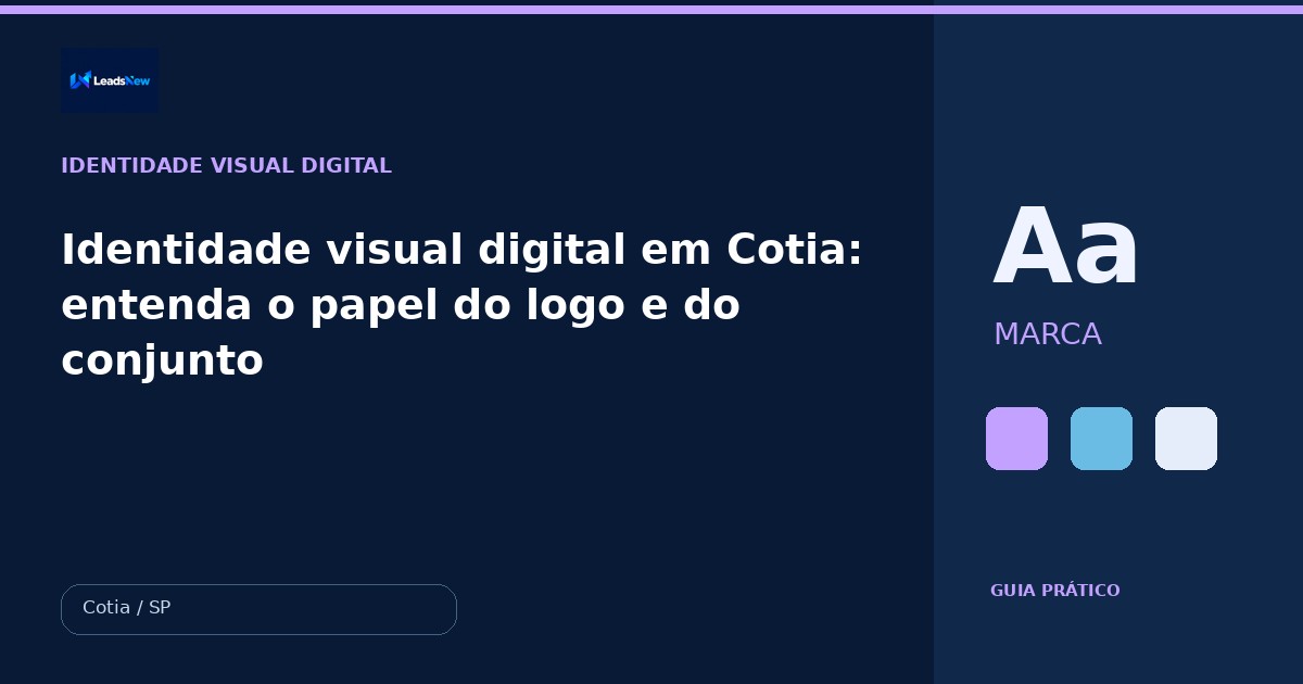 Identidade visual digital em Cotia: entenda o papel do logo e do conjunto
