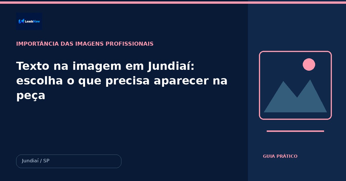 Texto na imagem em Jundiaí: escolha o que precisa aparecer na peça