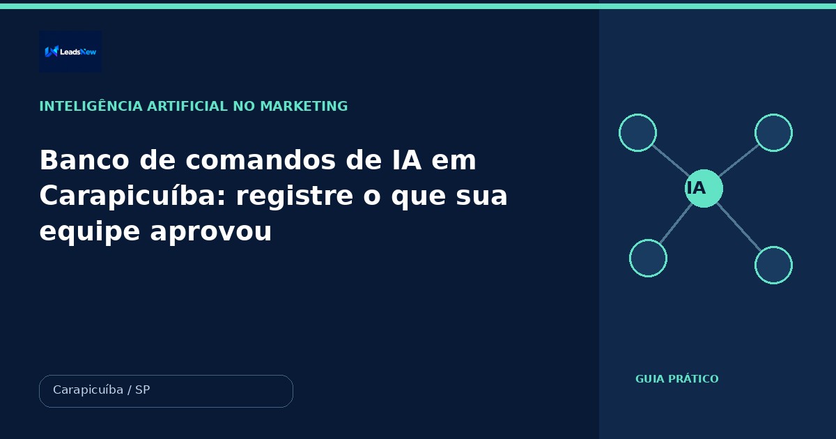 Banco de comandos de IA em Carapicuíba: registre o que sua equipe aprovou