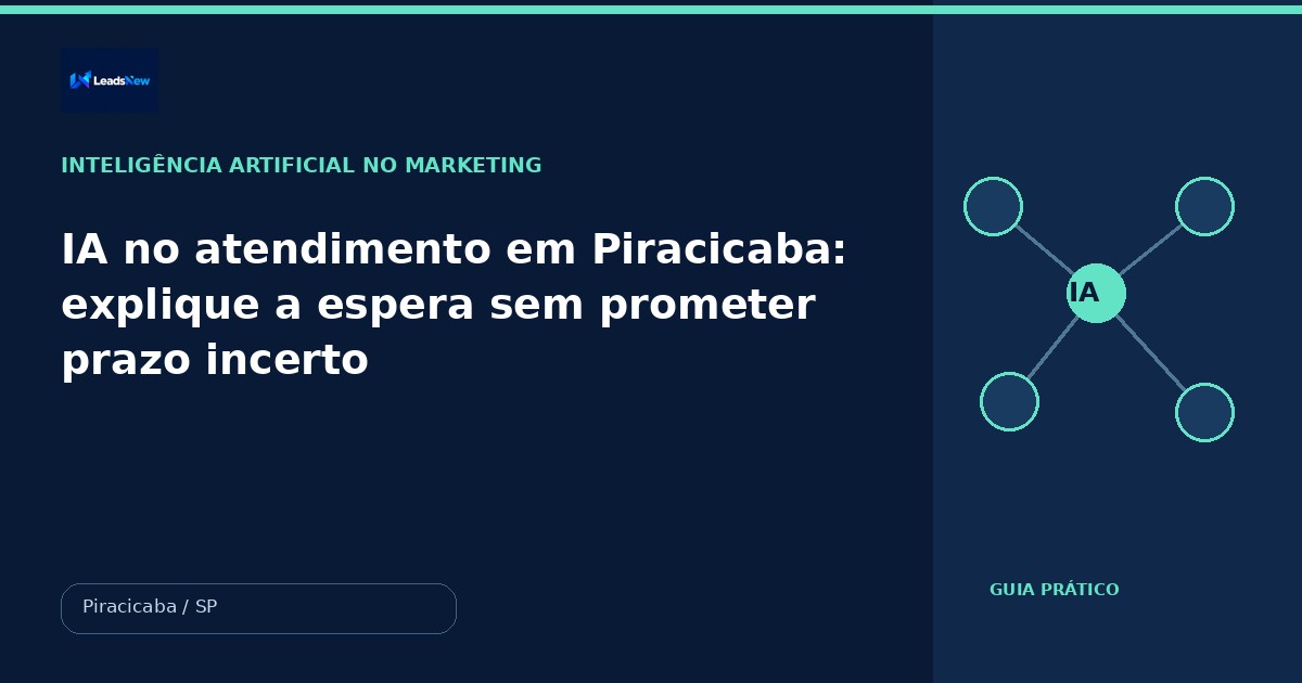 IA no atendimento em Piracicaba: explique a espera sem prometer prazo incerto