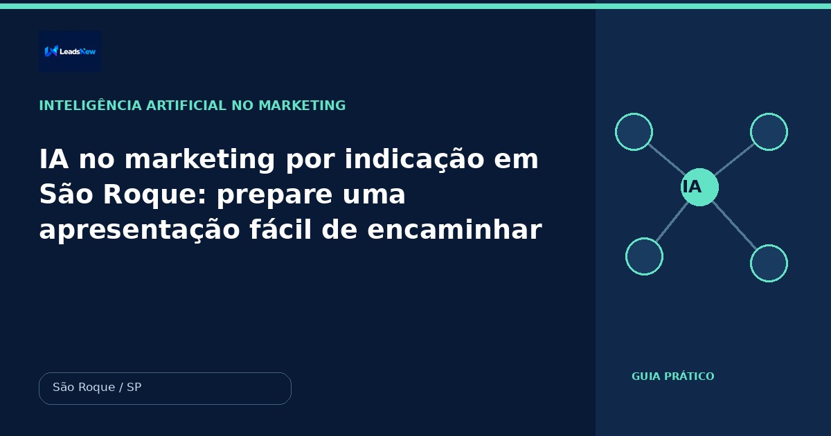 IA no marketing por indicação em São Roque: prepare uma apresentação fácil de encaminhar