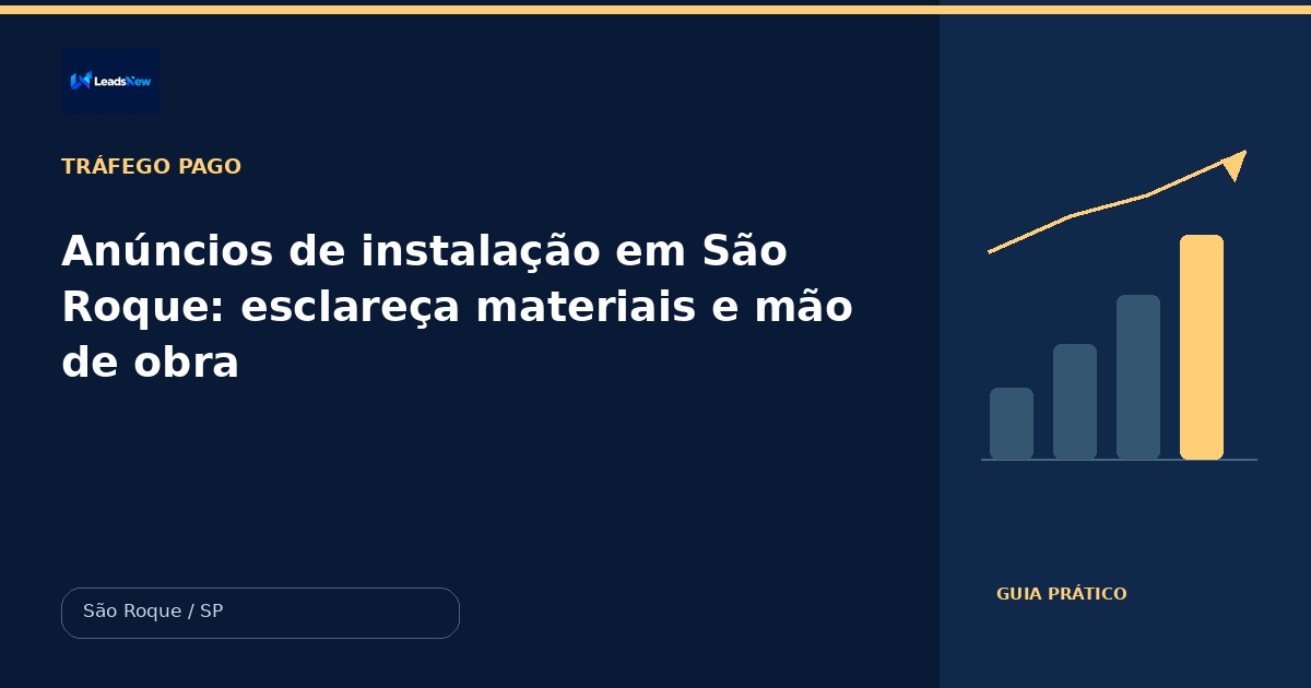 Anúncios de instalação em São Roque: esclareça materiais e mão de obra