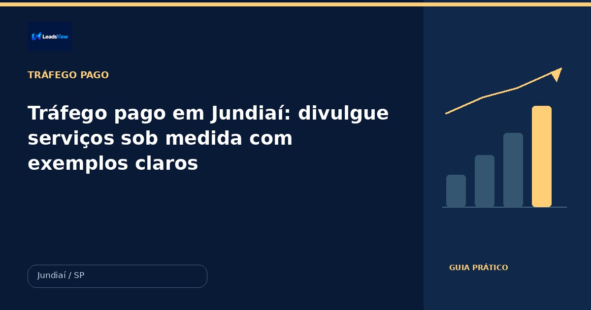 Tráfego pago em Jundiaí: divulgue serviços sob medida com exemplos claros