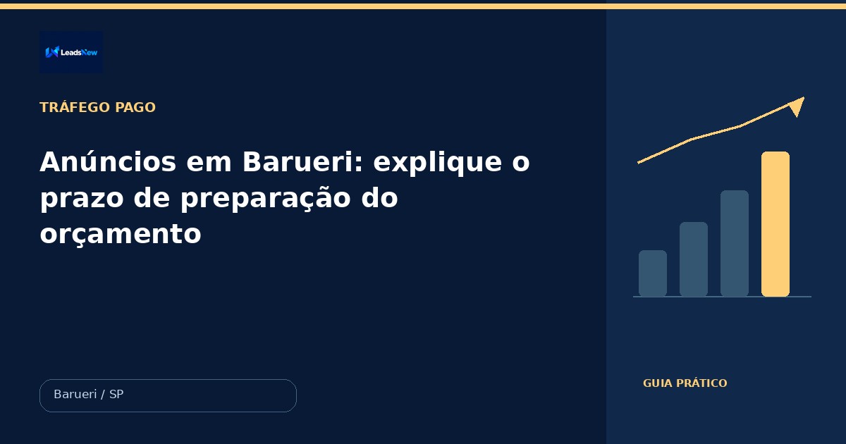 Anúncios em Barueri: explique o prazo de preparação do orçamento