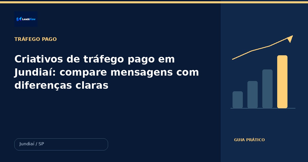 Criativos de tráfego pago em Jundiaí: compare mensagens com diferenças claras